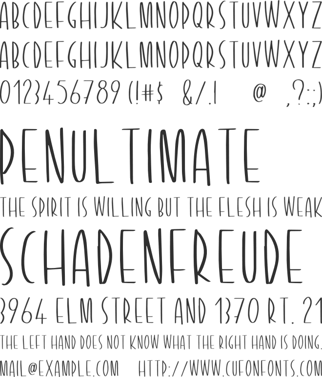 Tiny Trees font preview