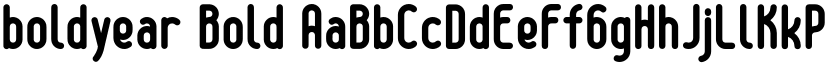 boldyear Bold font
