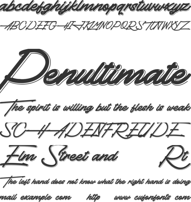 Thundergood font preview