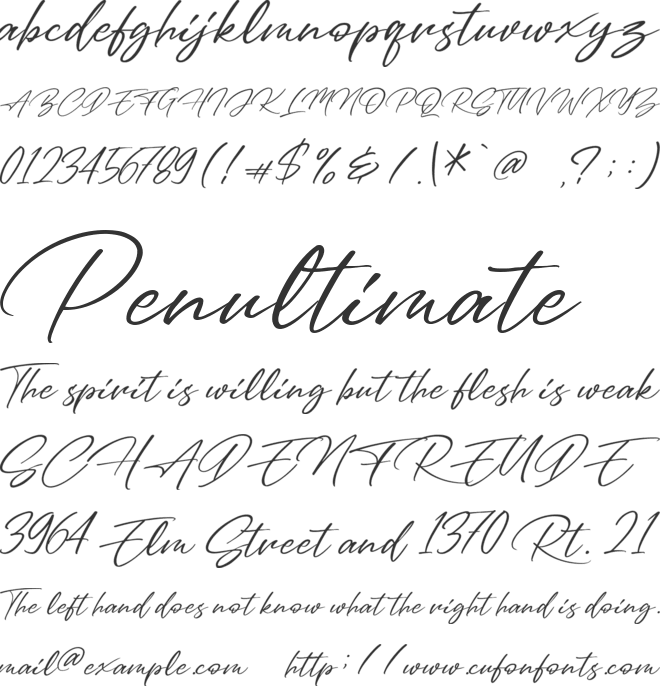 Bresley font preview