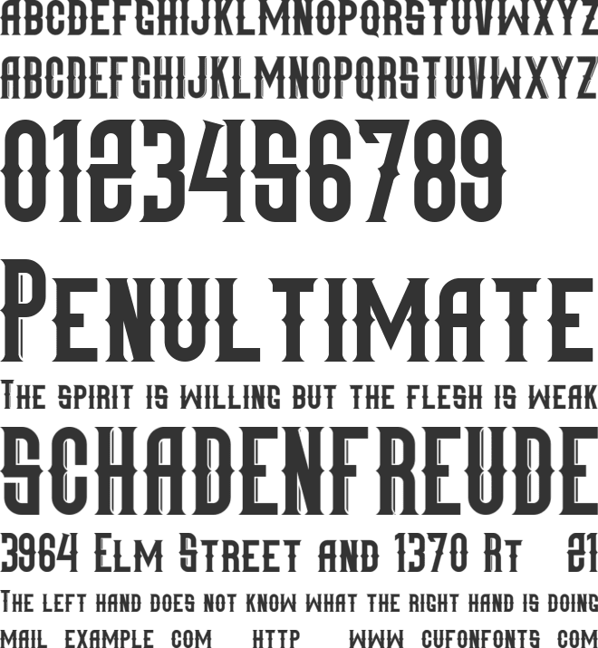 Mangarans font preview