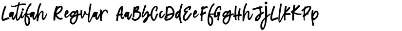 Latifah Regular font
