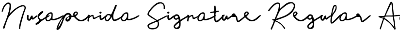Nusapenida Signature Regular font