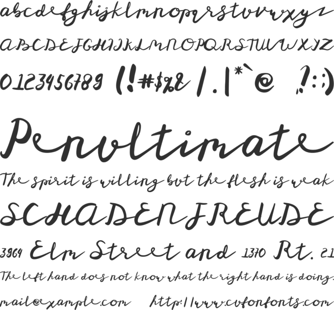 St Maknyus font preview