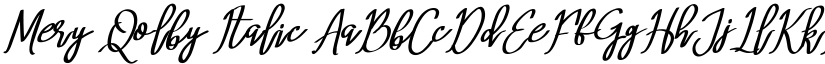 Mery Qolby Italic font