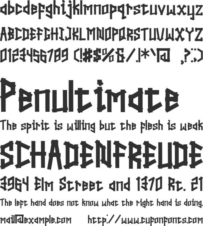 Straightwell font preview