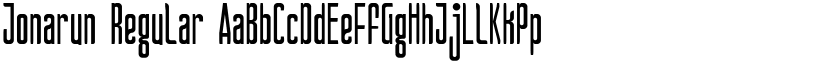 Jonarun Regular font