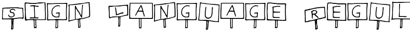 Sign Language Regular font