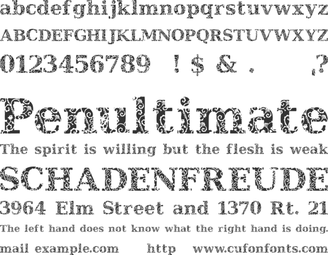 JI Hidden Vines font preview