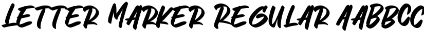 Letter Marker Regular font