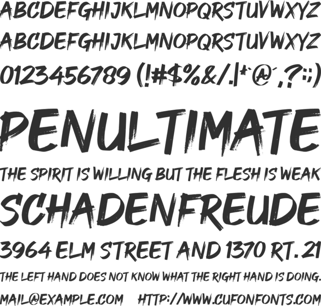 GOOD BRUSH font preview