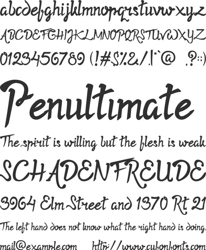 Twopath font preview