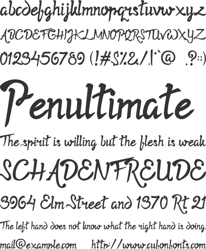 Twopath font preview