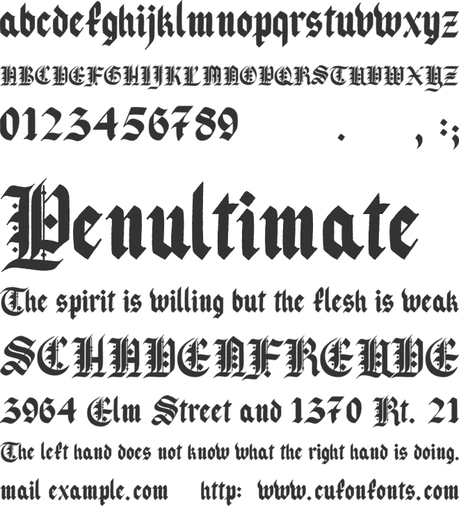 Pau the 1st font preview