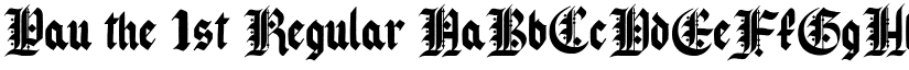Pau the 1st Regular font