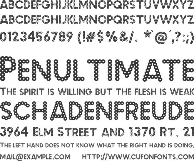 Malache Crunch font preview