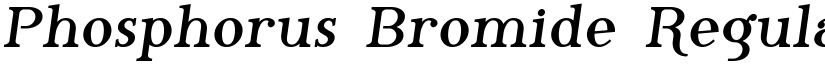 Phosphorus Bromide Regular font