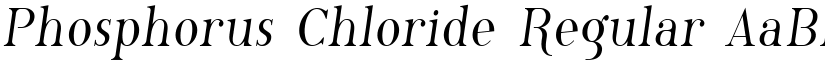 Phosphorus Chloride Regular font