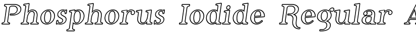 Phosphorus Iodide Regular font