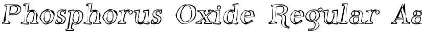 Phosphorus Oxide Regular font