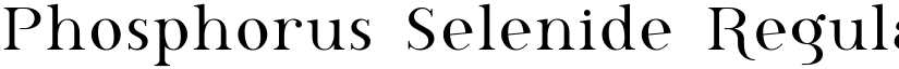 Phosphorus Selenide Regular font