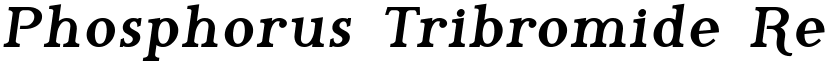 Phosphorus Tribromide Regular font