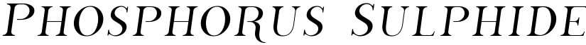 Phosphorus Sulphide Regular font