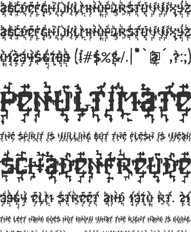 MB Poisoned Type font preview