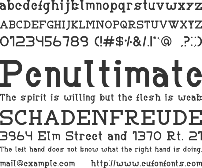 BRIAN WORTH font preview