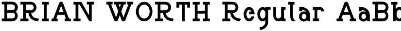 BRIAN WORTH Regular font