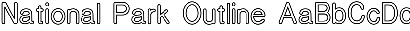 National Park Outline font