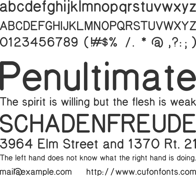 National Park font preview