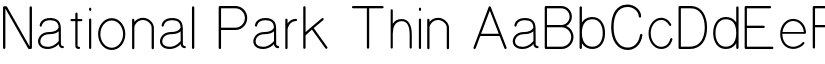 National Park Thin font