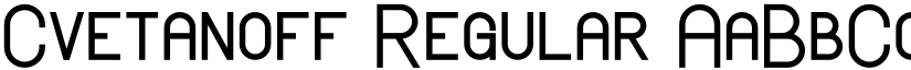Cvetanoff Regular font