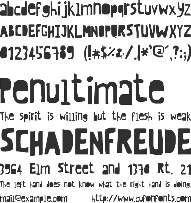 CrewHassan font preview