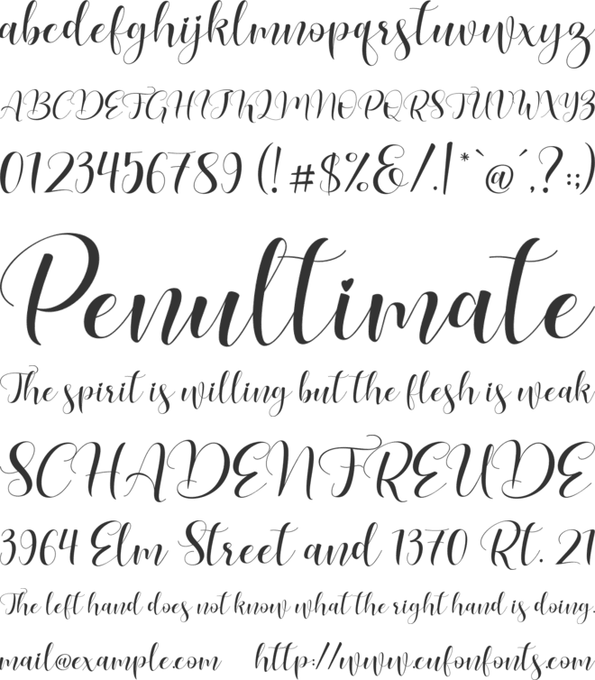 Lovea font preview
