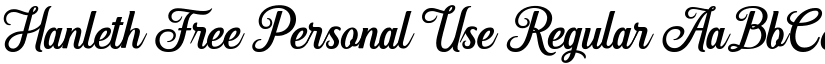 Hanleth Free Personal Use font download