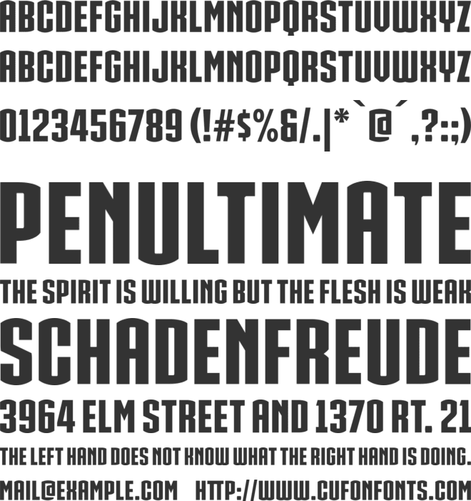 IRON MAN OF WAR 002 NCV font preview