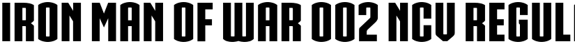 IRON MAN OF WAR 002 NCV Regular font