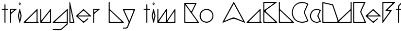 triangler by tim ko font