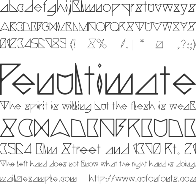 Triangler font preview