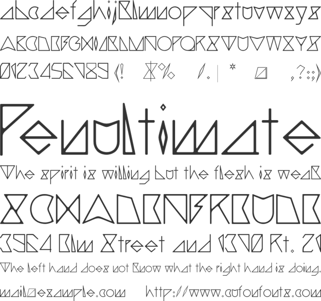 Triangler font preview
