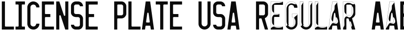 LICENSE PLATE USA font download