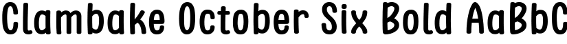 Clambake October Six Bold font