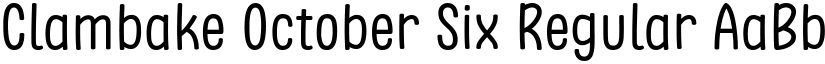 Clambake October Six Regular font