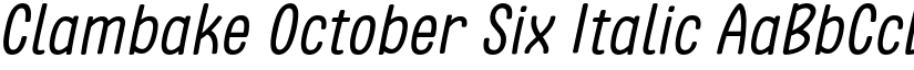 Clambake October Six Italic font