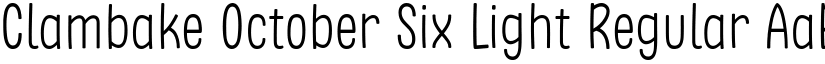 Clambake October Six Light Regular font
