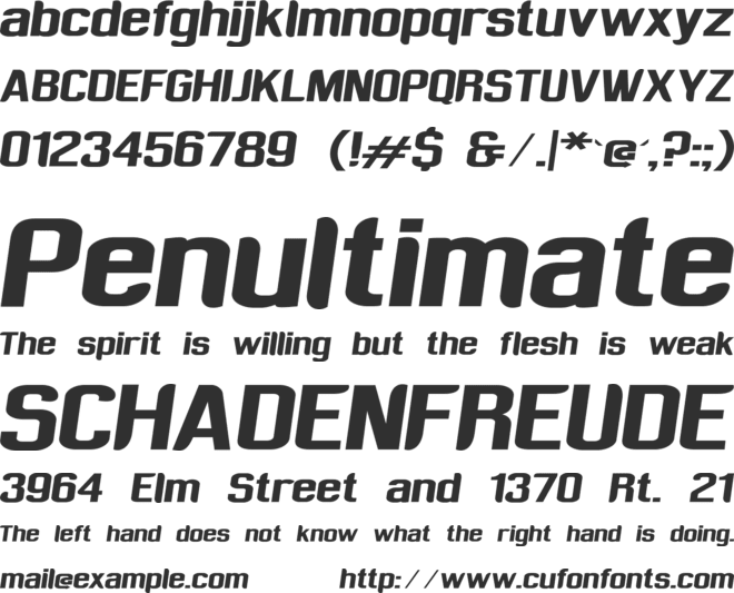 Sufrimeda font preview