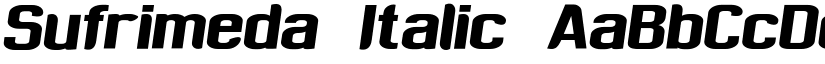 Sufrimeda Italic font