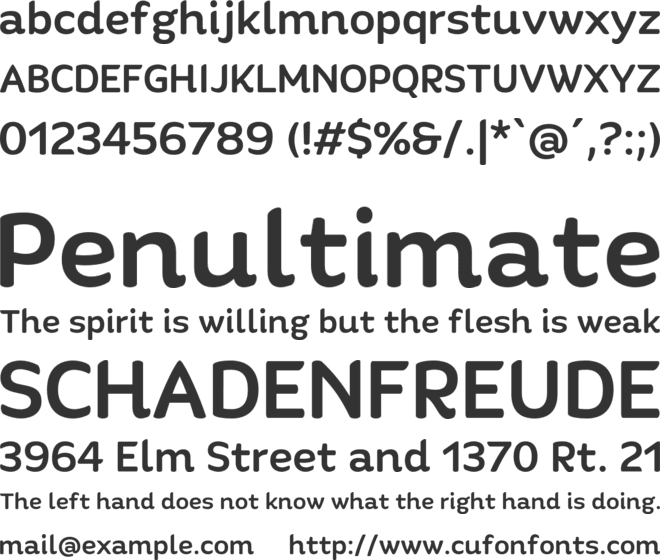 Quenda font preview